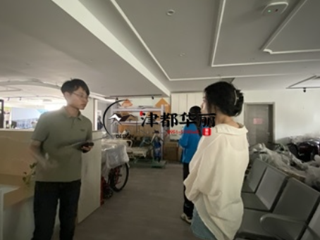 中卫装修公司|中卫鑫乐康养店改造设计装修项目现场勘察